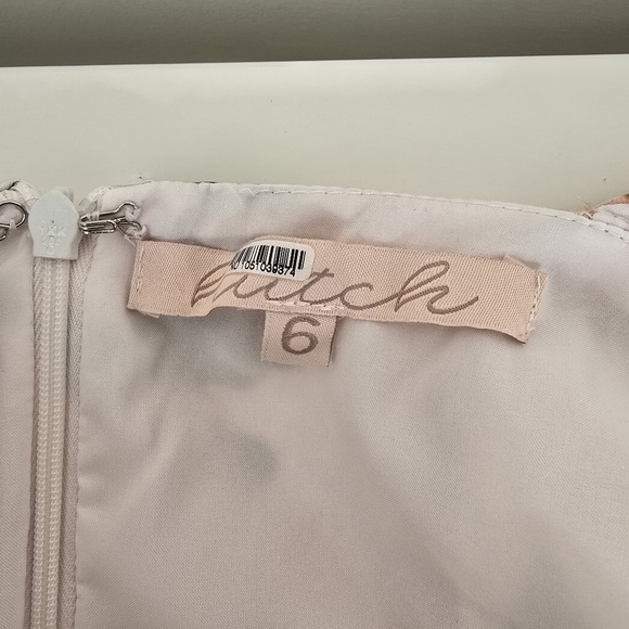 Hutch Ella Floral Satin Open Back Maxi Dress Flutter Sleeves Size 6 Wedding - Picture 15 of 16